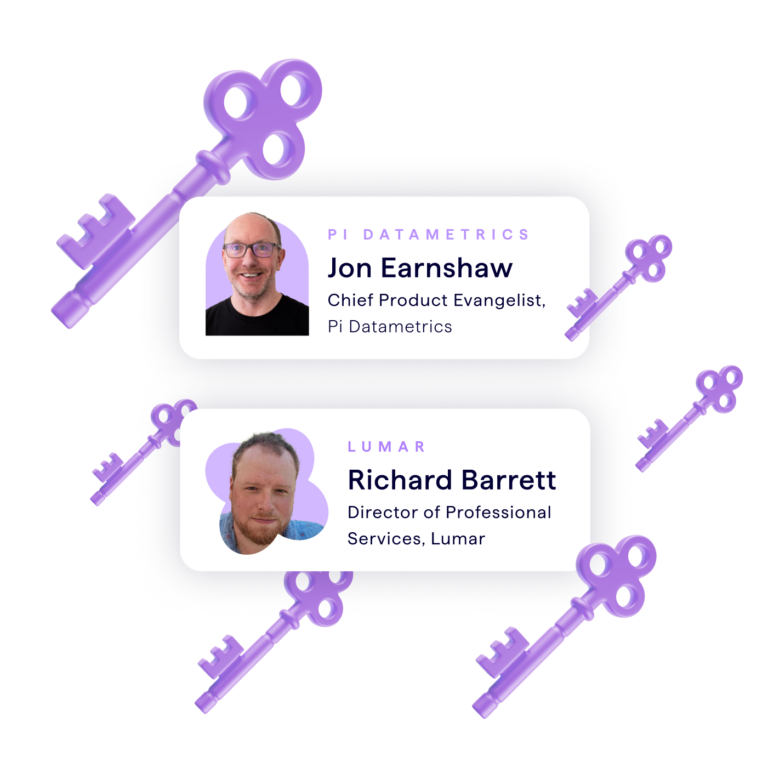 SEO Expert Speakers - Featured in this KW Cannibalisation webinar - 1) Jon Earnshaw, Pi Datametrics ; 2) Richard Barrett, Director of Technical SEO Professional Services at Lumar. (image shows photos of both presenters.)