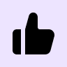 Lumar web intelligence academy icon - thumbs-up graphic - representing user experience or page experience learning resources