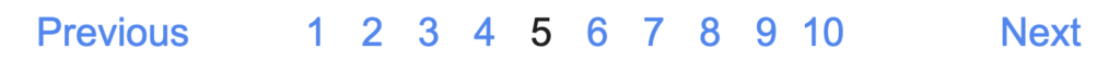 website pagination example with multiple pages shown in page navigation 