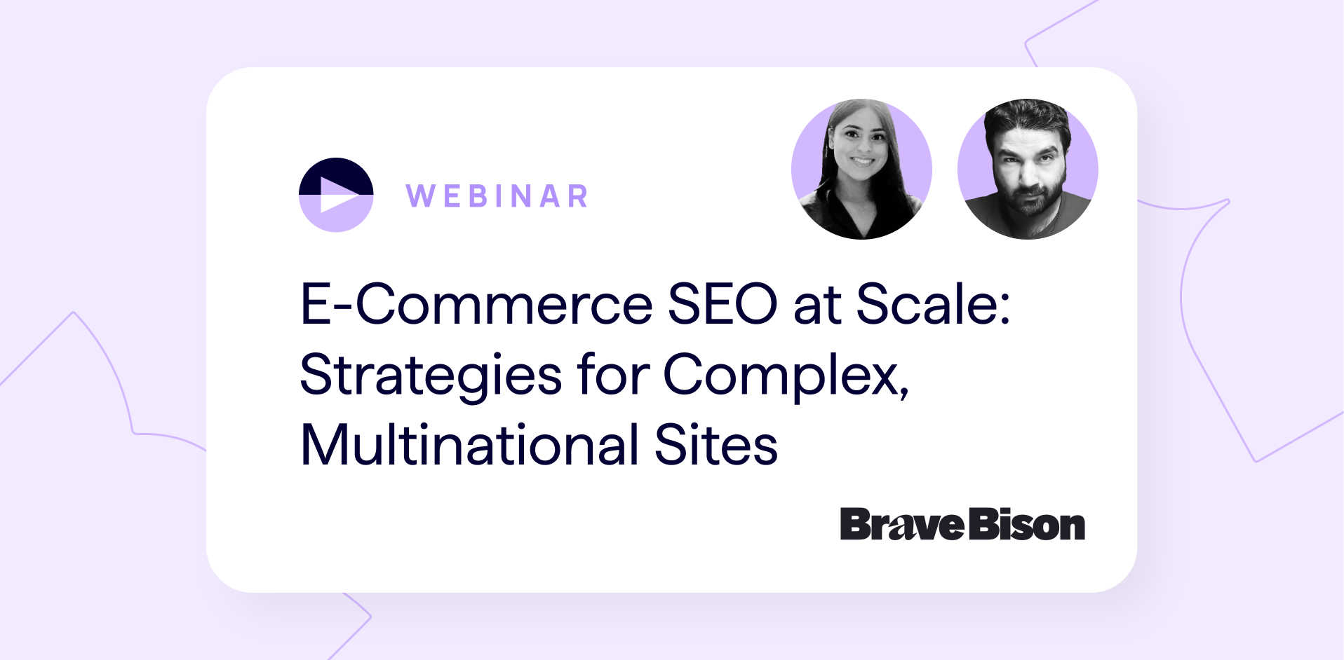 ecommerce SEO at scale webinar - Lumar with Brave Bison expert SEO guests.