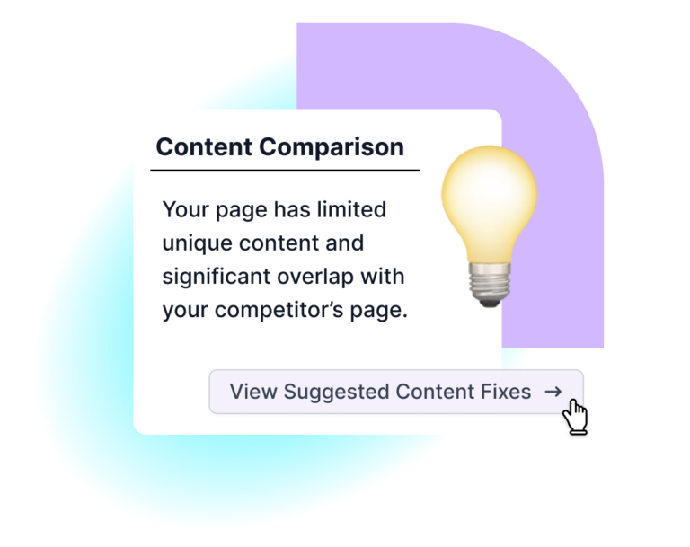 AI content evaluation in Lumar GEO toolkit - content comparison against top competitors for specified user queries to LLMs - plus suggested content fixes for each content uniqueness issue found.