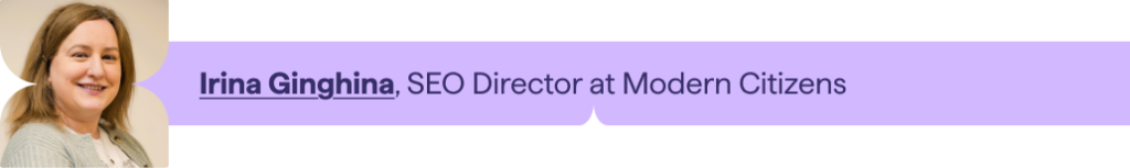 Irina Ginghina, SEO Director