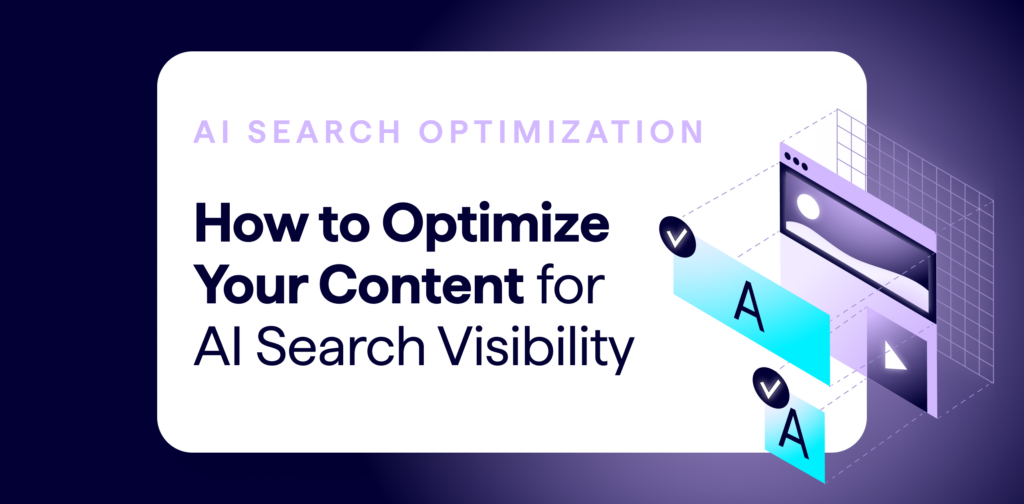 Lumar GEO AEO article series blog post cover - How to Optimize Your Content for AI Search Visibility (by Sharon McClintic, senior content lead at Lumar).