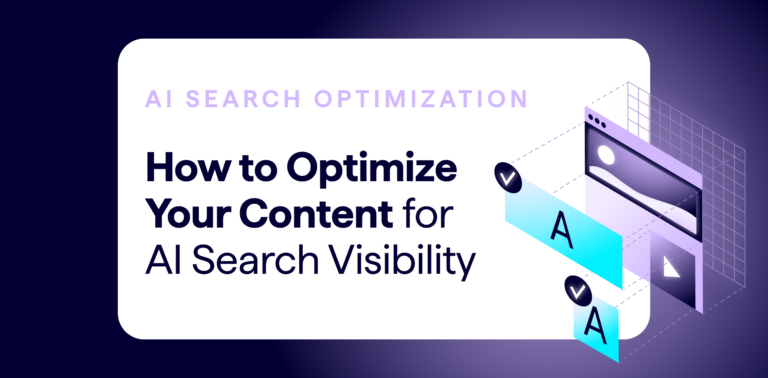 Lumar GEO AEO article series blog post cover - How to Optimize Your Content for AI Search Visibility (by Sharon McClintic, senior content lead at Lumar).